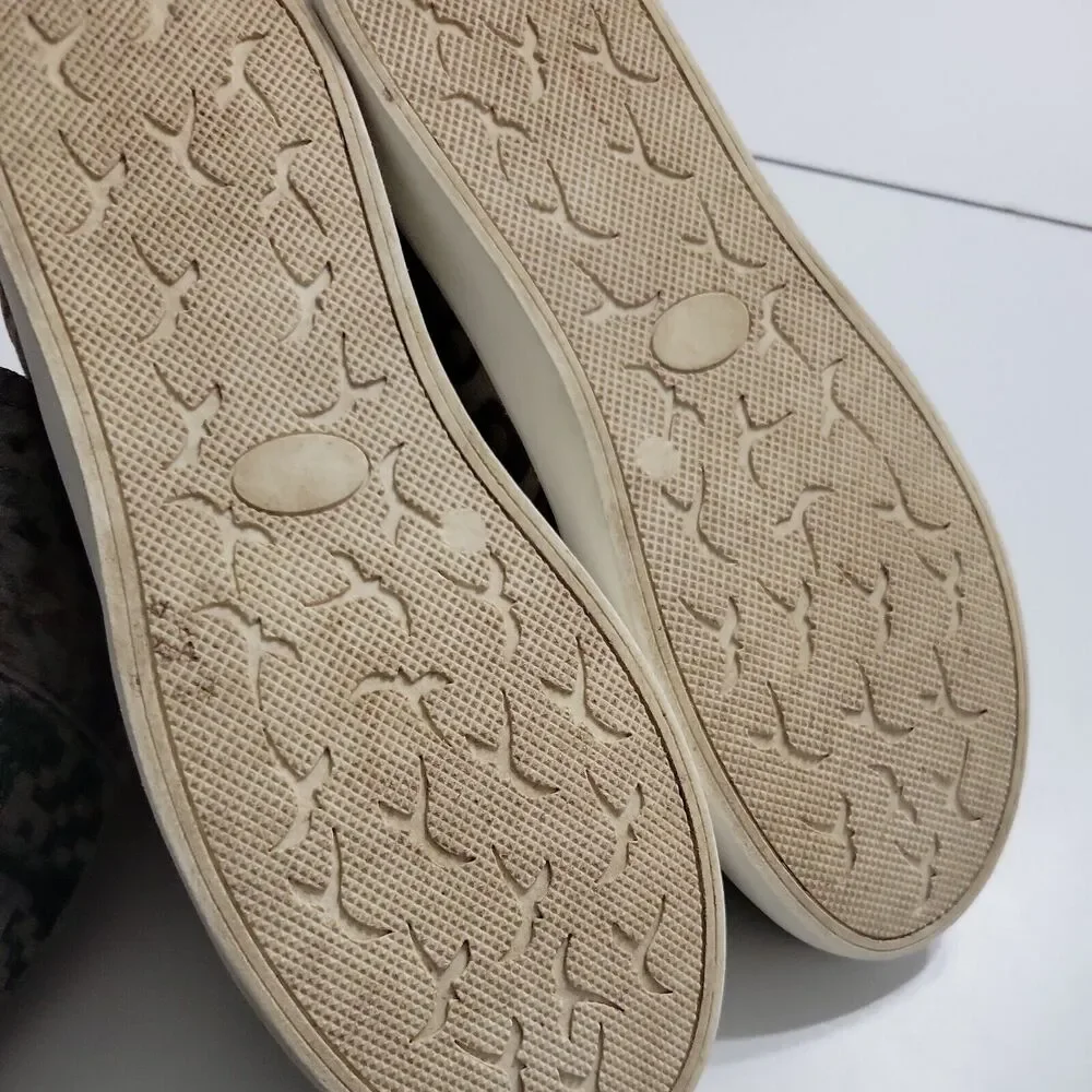 Sophie17 Shoes Girls 4 Leapord Brown Sneaker Classic Lace Up Low Top Flat Animal